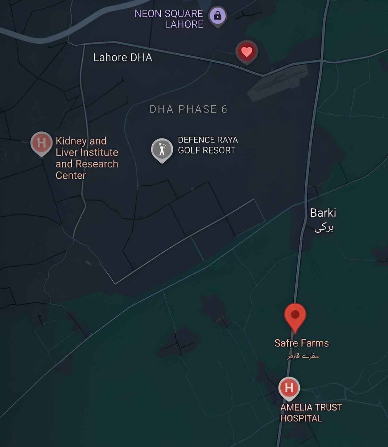 Safre Farms Location Map